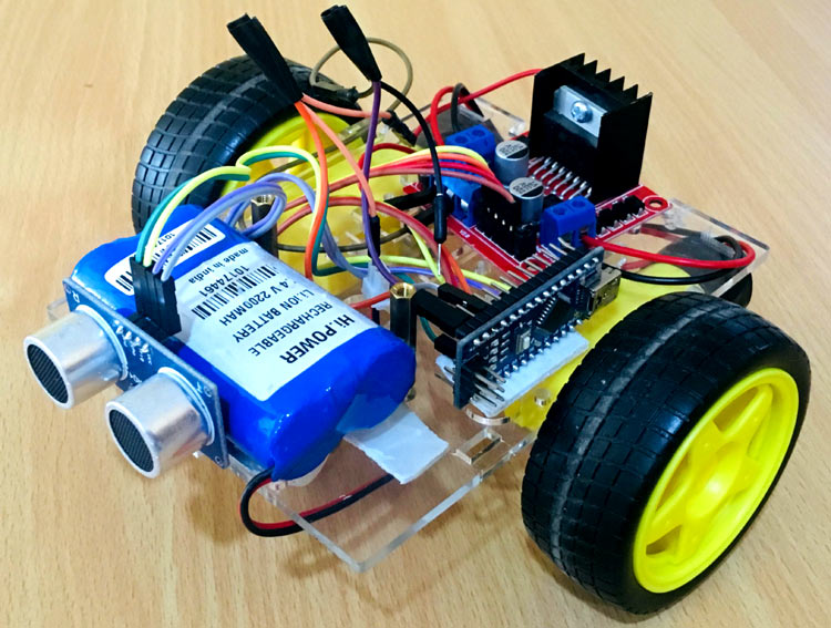 Obstacle Avoiding-Robot-using-Arduino-and-Ultrasonic-Sensor
